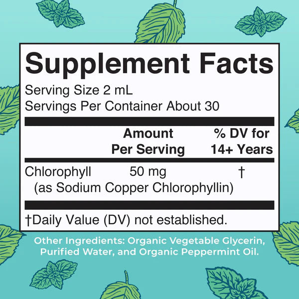Vegan Liquid Chlorophyll Drops - 60ml