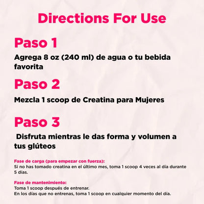 Monohidrato de creatina para mujeres