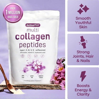 Multi Collagen Peptides Powder (Types I, II, III, V & X) – Unflavored
